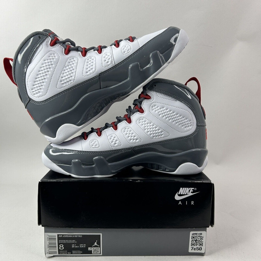 Nike Shoes Air Jordan 9 Retro "Fire Red/Cool Grey” 2024 - Picture 3 of 5